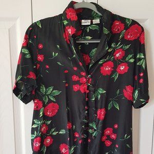 Vintage floral button up shirt